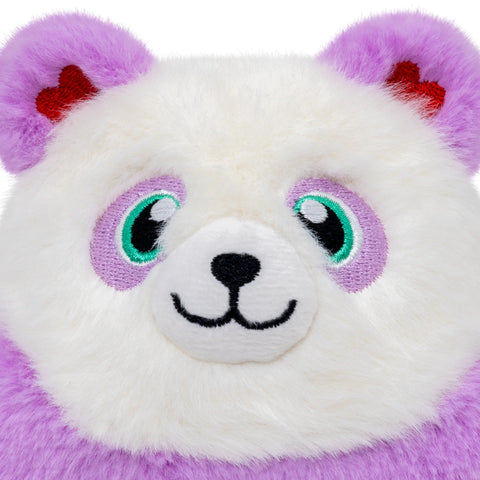 Valentines Snuzzles, Panda, Purple & White