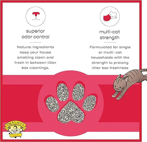 Dr. Elsey's Premium Clumping Cat Litter - Cat Attract - 99% Dust-Free, Low Tracking, Hard Clumping, Superior Odor Control, Natural Herbal Attractant, Unscented & Natural Ingredients, 40 lb