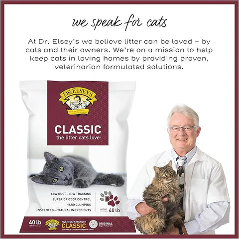 Precious Cat Classic Premium Clumping Cat Litter, 40 lb Bag